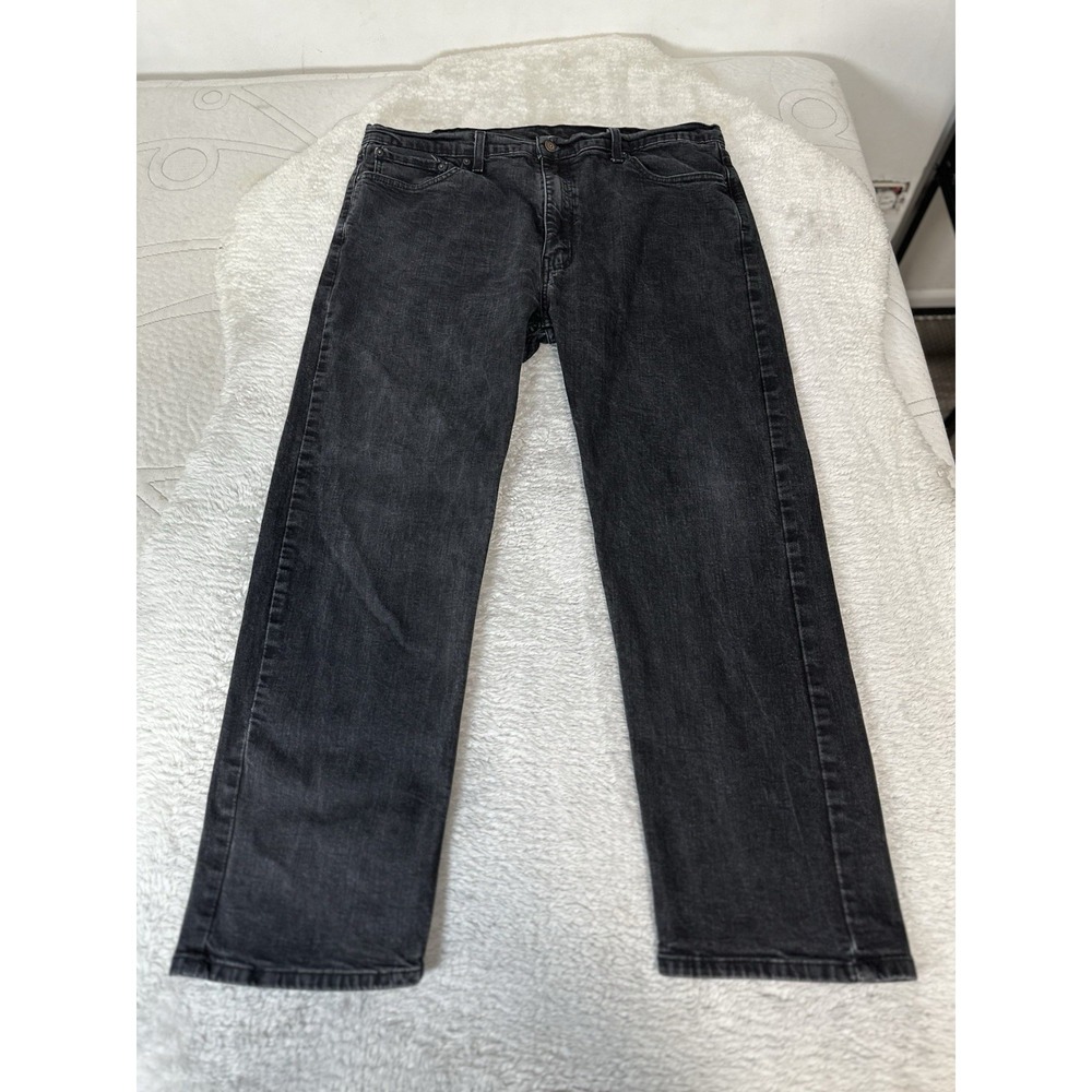 Levi's 505 Mens Straight Black Denim Jeans Size 40x30 Act (40x29)